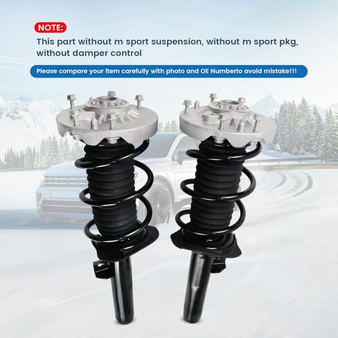 2PCS Front Shock Absorber Strut Assembly Fit for 2016-2022 BMW F48 X1 sDrive, xDrive28i, Replaces OE 31316861671, 31306886755, 31316882849 in Kuwait