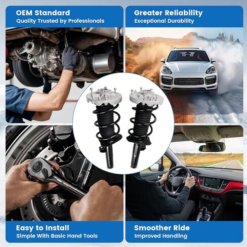 2PCS Front Shock Absorber Strut Assembly Fit for 2016-2022 BMW F48 X1 sDrive, xDrive28i, Replaces OE 31316861671, 31306886755, 31316882849 in Kuwait