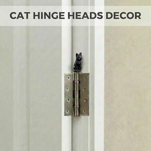 12 Pack Cat Hinge Heads Decor, Magnetic Hinge Toppers for Door, Cute Mini Animal Figurines for Hinges, Shelves, Cabinets in Kuwait