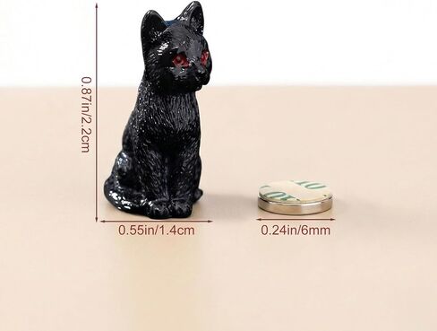 12 Pack Cat Hinge Heads Decor, Magnetic Hinge Toppers for Door, Cute Mini Animal Figurines for Hinges, Shelves, Cabinets in Kuwait