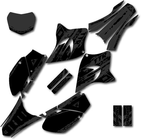 Blackout Slick Racing Graphics Kit fits 05-23 YAMAHA TTR230 TTR 230 decal. in Kuwait