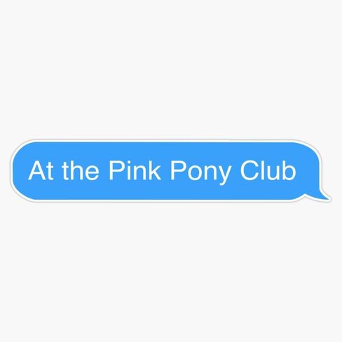 MAGNET Pink Pony Club Magnetic Bumper Sticker 5" in Saudi Arabia