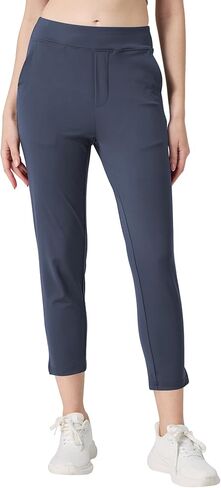 Athlemon Women's Petite Ankle Pants, 25"/27" Inseam Stretchy Pull-On 7/8 Athleisure Pants for Casual, Work, Travel and Golf in Saudi Arabia