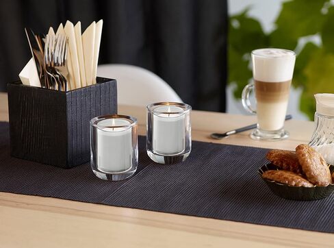 BOLSIUS 24 Hour Votive Candles - 20 Pack Restaurant Candles in Clear Unbreakable Plastic Cups - Premium European Quality - Unscented Smokeless Relight, Birthday, Party & Wedding Candles in Kuwait