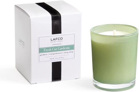 LAFCO New York Votive Candle, Fresh Cut Gardenia - 1.9 oz - 20-Hour Burn Time - Reusable Glass Vessel - Made in The USA in Saudi Arabia