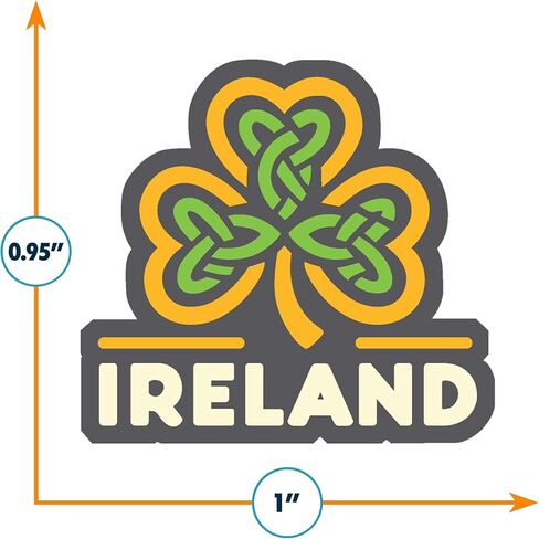 Vagabond Heart Ireland Enamel Pin - Hard Enamel Lapel Pin Badge Irish Clover Souvenir - Metal Travel Pin for Backpack Jacket Hat - Collectible Gift for Travelers Men Women - 1.25" Inch Rubber Clutch Back in Saudi Arabia