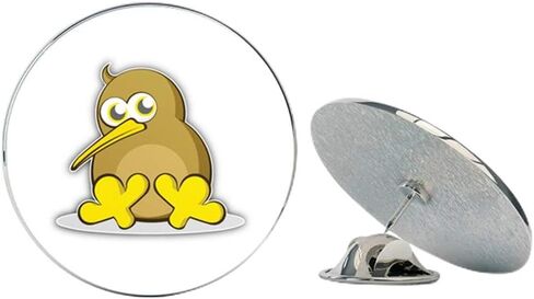 Kiwi Bird Cartoon Round Metal 0.75" Lapel Pin Hat Shirt Pin Tie Tack Pinback in Kuwait