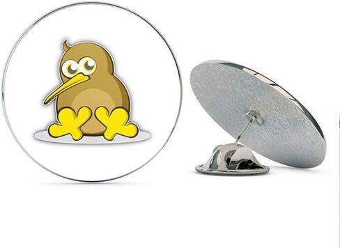 Kiwi Bird Cartoon Round Metal 0.75" Lapel Pin Hat Shirt Pin Tie Tack Pinback in Kuwait