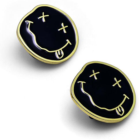 Smiley Face Rock Band Enamel Pin 1.2 Inches in Kuwait