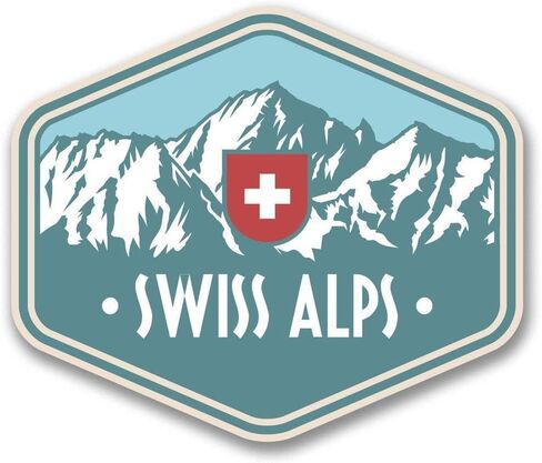 Swiss Alps Switzerland Round Metal 0.75" Lapel Pin Hat Shirt Pin Tie Tack Pinback in Kuwait