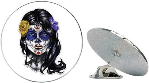 Day of The Dead Beauty Metal 0.75" Lapel Hat Pin Tie Tack Pinback in Kuwait