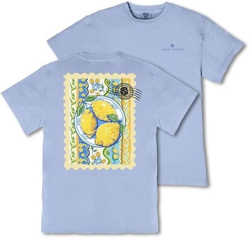 Simply Southern Lemon Stamp - Floral - Adult T-Shirt in Saudi Arabia