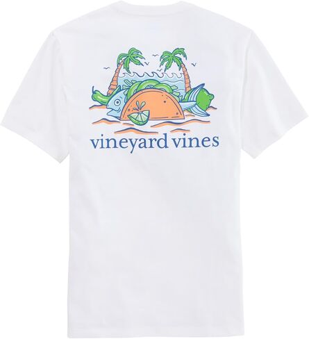 Vineyard Vines Men's Fish Taco on the Beach Short-Sleeve Pocket Tee in Saudi Arabia