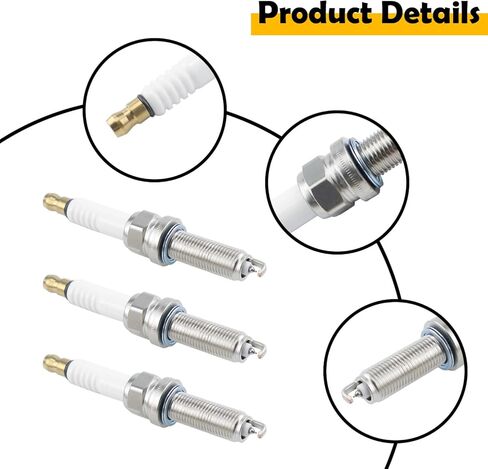 3-Pack Iridium Spark Plugs Compatible with Can-Am Maverick X3 Turbo 2017-2022, Replaces NGK 90526 LMAR9AI-8D, 415130363, 715900492 in Kuwait