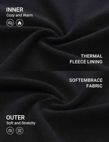 CRZ YOGA Softembrace Fleece Lined Thermal Underwear Set for Women - Soft Casual Base Layer Long Johns Warm Pajamas Top Bottom in Saudi Arabia