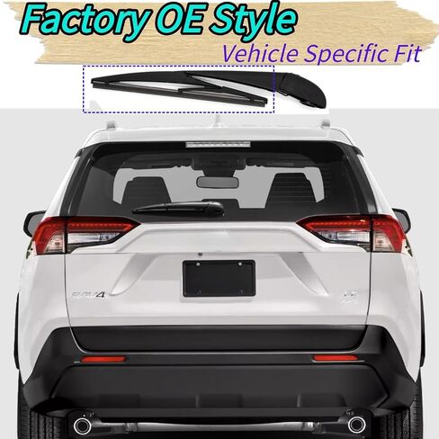 شفرة الممسحة الخلفية لتويوتا RAV4 Prime RAV4 2019-2024 2023 2022 2021 2020 2019 2018 | مناسب تمامًا لموديلات Hybrid XLE LE Platinum Limited XSE Nightshade TRD SE شفرة ممسحة الزجاج الأمامي الخلفي in Kuwait