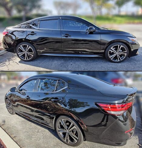 3D Wavy Smoke Window Visor Rain Guard Deflector Compatible with 2020 2021 2022 2023 2024 Nissan Sentra 4 Door Sedan in Saudi Arabia