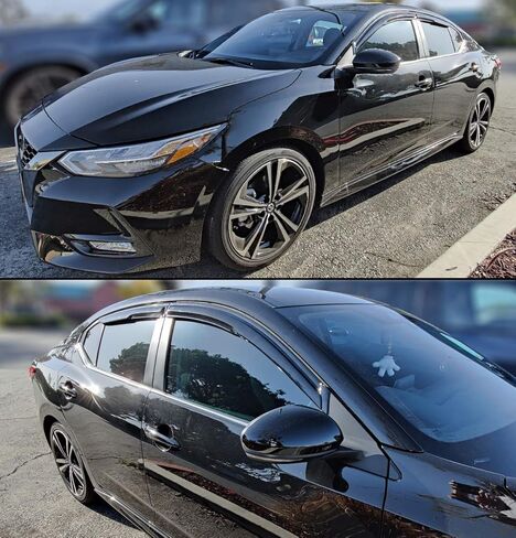 3D Wavy Smoke Window Visor Rain Guard Deflector Compatible with 2020 2021 2022 2023 2024 Nissan Sentra 4 Door Sedan in Saudi Arabia