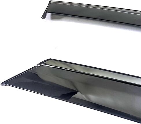 Window Visors Rain Guards, Polycarbonate Window Deflectors Fit for KIA K4 2025+,4 PCS Tape-on Smoke Tinted with Gloss Black Stainless Steel Trim Windows Rain Guard Vent Shade for KIA K4 2025+ in Kuwait