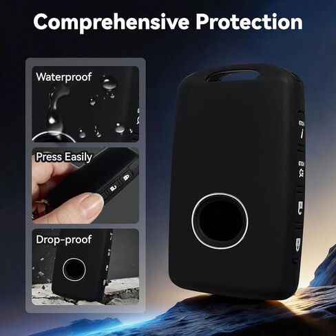 Soft Silicone Key Fob Cover, Compatible with Mazda 2019-2026 etc, Car Key Protector with Zinc Alloy Keychain ( 2 Pcs ) in Saudi Arabia