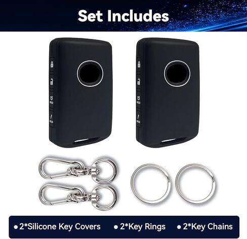 Soft Silicone Key Fob Cover, Compatible with Mazda 2019-2026 etc, Car Key Protector with Zinc Alloy Keychain ( 2 Pcs ) in Saudi Arabia