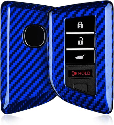 T-carbon Key Fob Cover Fits Acura MDX 2024 4 Buttons Smart Remote Keyless Accessories,Glass Fiber Key Case Protector Compatible with Acura Integra RDX RLX NSX ILX TLX TLX-L CDX 2022-2025 with Keychain in Saudi Arabia