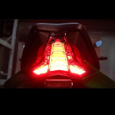 الكل في واحد LED متكامل الذيل دراجة نارية للنينجا ZX25R ZX4R ZX4RR ZX6R ZX636 ZX10R ZX1002 ZX10RR 2020-2025 بدوره إشارة الوامض الخلفي ضوء الفرامل الجمعية الضوء الخلفي، التوصيل والتشغيل in Kuwait