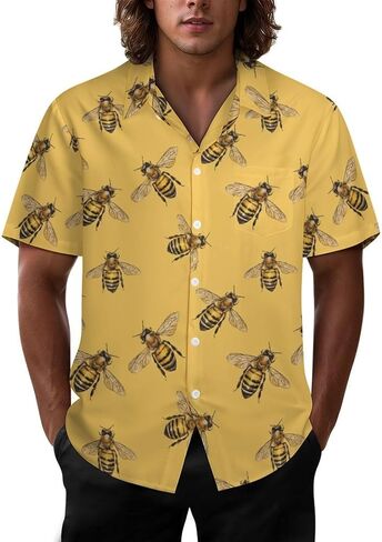 Mens Hawaiian Shirt Casual Button Down Short Sleeve Tropical Beach Holiday Aloha Party Shirt for Men Funny in Kuwait