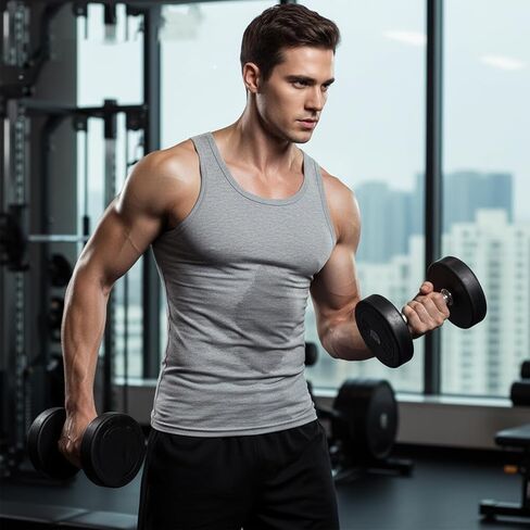3 Pack Men's Premium Ultra-Soft Cotton Fitted Tank Tops, Workout Casual Breathable Undershirts for Everyday, Gym in Saudi Arabia