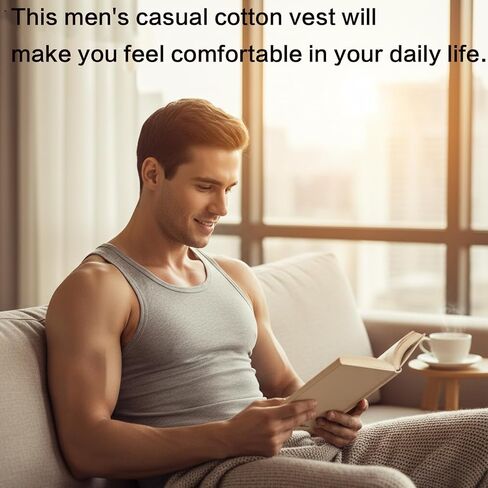 3 Pack Men's Premium Ultra-Soft Cotton Fitted Tank Tops, Workout Casual Breathable Undershirts for Everyday, Gym in Saudi Arabia