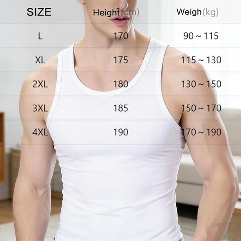 3 Pack Men's Premium Ultra-Soft Cotton Fitted Tank Tops, Workout Casual Breathable Undershirts for Everyday, Gym in Saudi Arabia