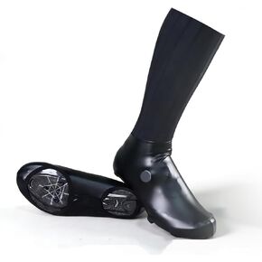 غطاء حذاء ديناميكي للدراجة، مقاوم للرياح ومقاوم للماء ومضاد للانزلاق، أغطية أحذية بقفل لركوب الدراجات على الطرق/دراجات MTB، خفيف الوزن، مادة البولي يوريثان عالية المرونة، قماش منسوج in Kuwait