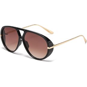 نظارات شمسية ريترو أفياتور كبيرة الحجم للنساء والرجال طراز عتيق، نظارات شمسية بإطار كبير عصري in Kuwait