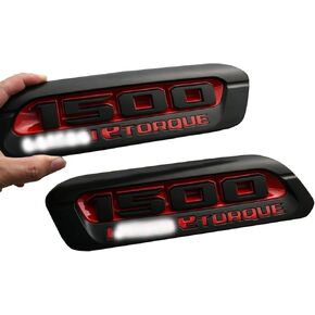 Pair Set 1500 Etorque Exterior Badges Emblems Hood Left Right Side Badge Compatible with fits 1500 68500543AA 68500544AA (Matte Black) in Saudi Arabia