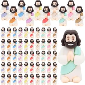 100pcs Mini Jesus Figurines in Bulk, Jesus Figurines for for Nativity Scenes, Home Decor and Easter Egg Stuffers in Kuwait