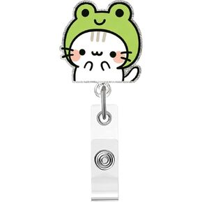 حامل بكرة شارة الإوزة اللطيفة قابل للسحب للممرضات والأطباء RN EN والمسعفين الطبي والمكتب الطبي النائم بكرة شارة الإوزة مع مشبك التمساح الأكريليك وبطاقة اسم الهوية وإكسسوارات علامة الاسم الأكريليكية الحيوانية in Kuwait