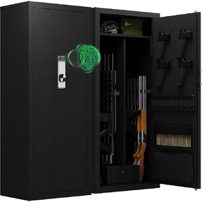 KAER 30 Biometric Gun Safe - Large Gun Safe for Rifles and Pistols Long Rifles Safe for Home, Quick Access Gun Cabinet for Shotguns with Adjustable Gun Racks Storage Bag (Unassembled) in Kuwait