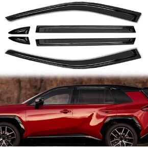 6 Pcs Window Visors Deflectors for 2026 Toyota Rav4, Tape-On Rain Guards, Aerodynamic Wind Noise Reduction & UV Protection, 2026 Rav4 Accessories in Kuwait