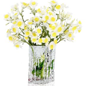 6 Bundles Yellow Daffodils Artificial Flowers 15.75" Narcissus Silk Flowers Spring Flowers Yellow Fake Flowers for Home Indoor Outdoor Wedding Table Party Easter Decor (Yellow) in Saudi Arabia