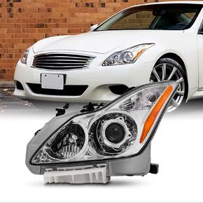 AKKON - Fits 2008-2013 Infiniti G37 2014-2015 Q60 Coupe Chrome Headlights Pair Driver Left+Passenger Right Replacement in Kuwait