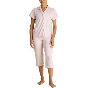 TAHARI Women's Notch Collar Top and Pants Pajama Set in Kuwait