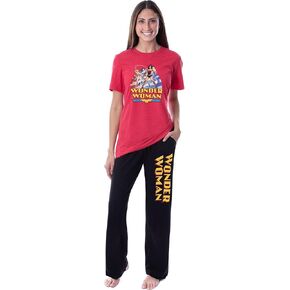 طقم بيجامة نوم للنساء من INTIMO DC Wonder Woman عبر العصور، قميص وسروال in Kuwait