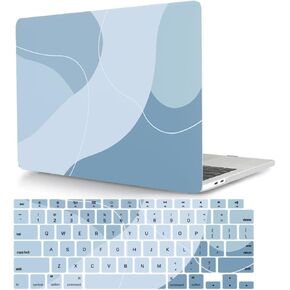 Laptop Case Cover Compatible with MacBook Pro 16 inch 2020 2019 Release Model A2141 with Touch Bar and Touch ID, Lightweight Plastic Protective Hard Shell Case and Keyboard Cover, Blue Art in Kuwait