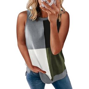 قمصان بدون أكمام للسيدات من Diukia ذات ألوان لطيفة للصيف كاجوال بياقة دائرية بدون أكمام in Kuwait