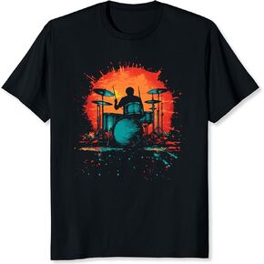 Vintage Drummer Band T-Shirt for Men Classic Rock Metal Band Graphic Tee Drummer Gift for Music Lovers in Saudi Arabia