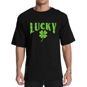 تي شيرتات Aiyino للرجال برسوم Lucky Clover - تي شيرت كاجوال بأكمام قصيرة ورقبة دائرية مع طباعة مستوحاة من الطبيعة in Kuwait