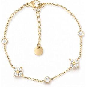 أساور ذهبية مقاومة للماء للنساء | أساور وصلة نسائية | اساور فضية | تشويه المجوهرات الذهبية الحرة | مطلي بمادة PVD عيار 18 | سوار كريستال | اكسسوارات للنساء | أساور للنساء العصرية | أساور لذيذة in Kuwait