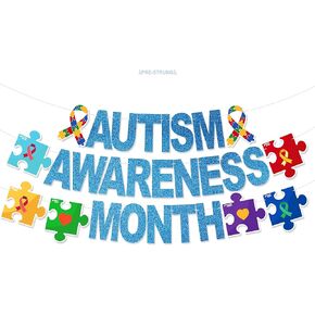 Autism Awareness Month Banner - NO DIY Autism Acceptance Decorations For Autism Awareness April Bulletin Board Decorations in Kuwait