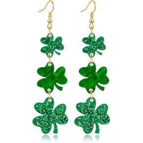 St. Patrick’s Day Earrings for Women – Lucky Green Shamrock Acrylic Dangle Earrings – Perfect Irish Festival Jewelry Gift for St. Patrick’s Day Outfits and Shirts in Kuwait