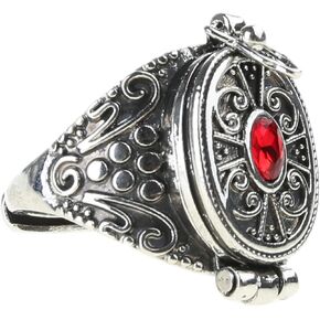 خاتم صندوق Gawu من سبيكة مع حجرة سرية للمجوهرات والأعشاب، مقاس قابل للتعديل، خاتم إصبع قابل للفتح in Kuwait